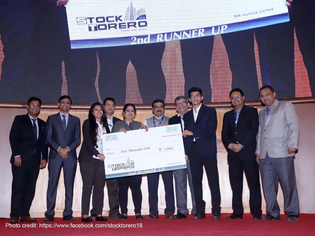 MBA students Ranked 2nd at BSE’s STOCK TORERO